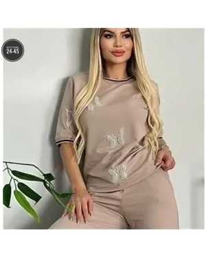 ЖЕНСКИЙ КОСТЮМ ДВОЙКА ТКАНЬ ТРИКОТАЖ