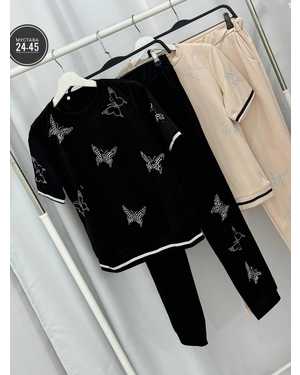 ЖЕНСКИЙ КОСТЮМ ДВОЙКА ТКАНЬ ТРИКОТАЖ