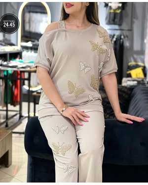 ЖЕНСКИЙ КОСТЮМ ДВОЙКА ТКАНЬ ТРИКОТАЖ