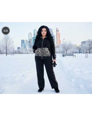 ЖЕНСКИЙ КОСТЮМ ДВОЙКА ТКАНЬ ФЛИС С НАЧЁСОМ