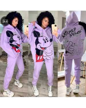 ЖЕНСКИЙ КОСТЮМ ДВОЙКА ТКАНЬ ФЛИС С НАЧЁСОМ