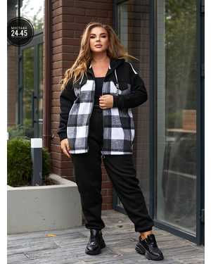 ЖЕНСКИЙ КОСТЮМ ДВОЙКА ТКАНЬ ФЛИС С НАЧЁСОМ + КАШМИР