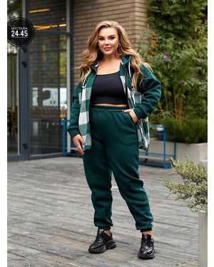 ЖЕНСКИЙ КОСТЮМ ДВОЙКА ТКАНЬ ФЛИС С НАЧЁСОМ + КАШМИР