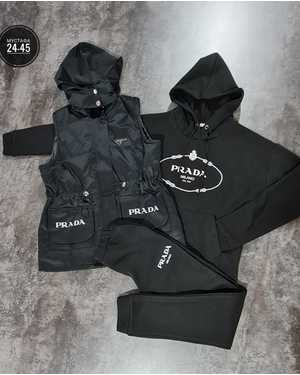 КОСТЮМ ТРОЙКА ТКАНЬ ФЛИС, ПЛАЩОВКА+СИНТЕПОН