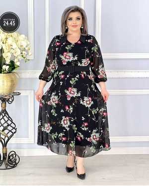 ПЛАТЬЕ ТКАНЬ ВОЗДУШНЫЙ ЕГИПЕТСКИЙ ШИФОН С ПОДКЛАДКОЙ