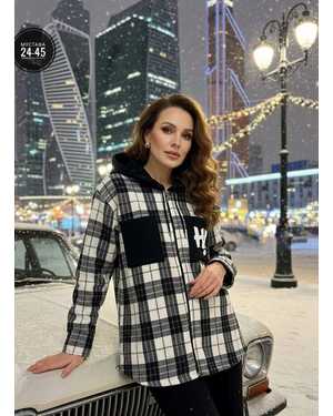 РУБАШКА ТКАНЬ КАШЕМИР С МЕХОМ