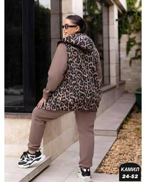 ЖЕНСКИЙ КОСТЮМ ТРОЙКА ТКАНЬ ТРЁХНИТКА НА ФЛИСЕ