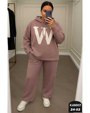 ЖЕНСКИЙ КОСТЮМ ДВОЙКА ТКАНЬ ВЯЗАНАЯ КАШЕМИР ТЁПЛИ