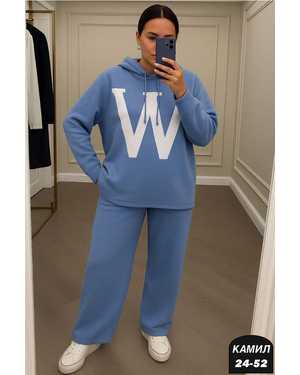 ЖЕНСКИЙ КОСТЮМ ДВОЙКА ТКАНЬ ВЯЗАНАЯ КАШЕМИР ТЁПЛИ