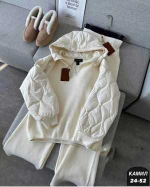 ЖЕНСКИЙ КОСТЮМ ДВОЙКА ТКАНЬ МАХРОВАЯ ЛАПША+СИНТЕПОН