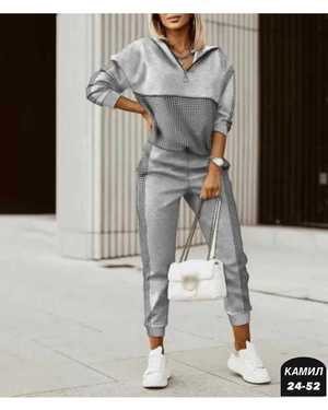 ЖЕНСКИЙ КОСТЮМ ДВОЙКА ТКАНЬ ТРИКОТАЖ