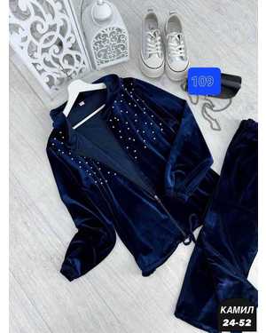 ЖЕНСКИЙ КОСТЮМ ДВОЙКА ТКАНЬ ВЕЛЬЮР