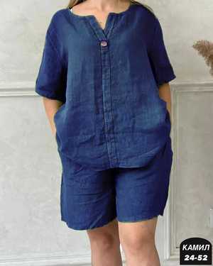 ЖЕНСКИЙ КОСТЮМ ДВОЙКА ТКАНЬ ПОД-ЛЕН