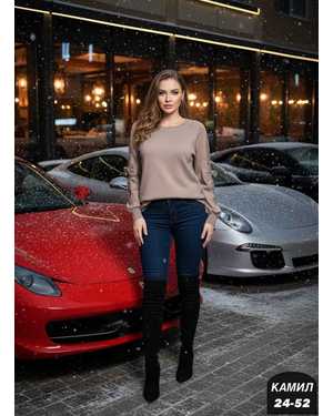 СВИТЕР ТКАНЬ КАШЕМИР ВЯЗАНЫЙ