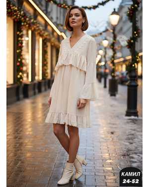 ПЛАТЬЕ ТКАНЬ ШИФОН С ПОДКЛАДКОЙ