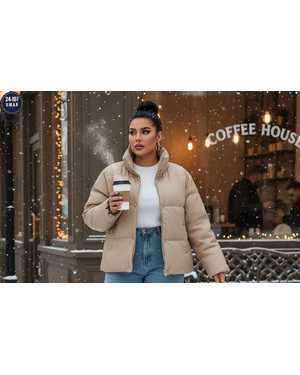 КУРТКА ТКАНЬ ЭКО КОЖА, СИНТЕПОН