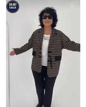 ЖЕНСКИЙ КОСТЮМ ДВОЙКА ТКАНЬ ТРИКОТАЖ ГУСИНЫЙ ЛАПА