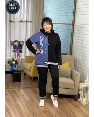 ЖЕНСКИЙ КОСТЮМ ДВОЙКА ТКАНЬ ТРИКОТАЖ