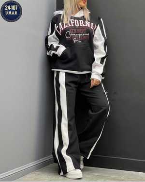 ЖЕНСКИЙ КОСТЮМ ДВОЙКА В РАЗМЕР ТКАНЬ ФЛИС С НАЧЁСОМ