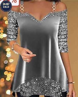 БЛУЗКА ТКАНЬ КРЕП И ЛЮРЕКС