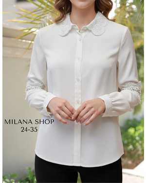 РУБАШКА ТКАНЬ ШЕЛК С КРУЖЕВАМИ