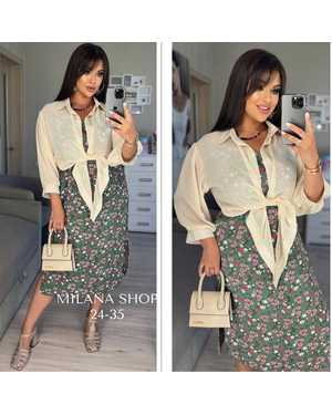 ЖЕНСКИЙ КОСТЮМ ТКАНЬ КРЕП-ШИФОН, ПРАДО