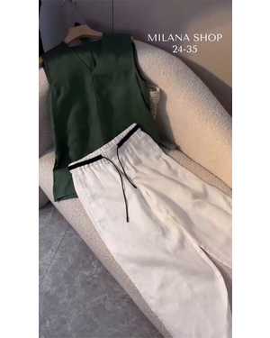 ЖЕНСКИЙ КОСТЮМ ТКАНЬ САНТА БАРБАРА (ЛЕН)