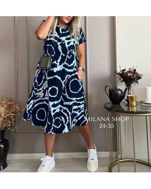 ПЛАТЬЕ ТКАНЬ БЕНГАЛИН С СУБЛИМАЦИЕЙ