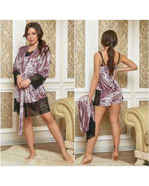 ЖЕНСКИЙ КОСТЮМ ТРОЙКА В РАЗМЕР ТКАНЬ ВЕЛЮР