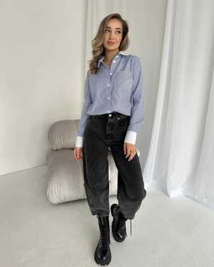 РУБАШКА В РАЗМЕР ТКАНЬ ЛЕН Х/Б