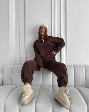 ЖЕНСКИЙ КОСТЮМ ДВОЙКА ТКАНЬ ТУРЕЦКАЯ ТРЁХНИТКА НА ФЛИСЕ