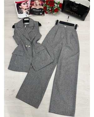 ЖЕНСКИЙ КОСТЮМ ДВОЙКА В РАЗМЕР ТКАНЬ ФРАНЦУЗСКОГО ЛЕН