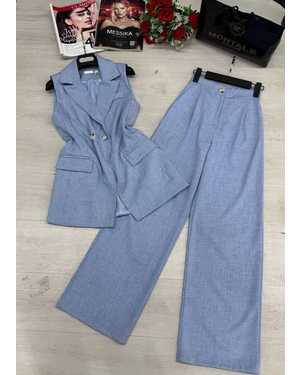 ЖЕНСКИЙ КОСТЮМ ДВОЙКА В РАЗМЕР ТКАНЬ ФРАНЦУЗСКОГО ЛЕН