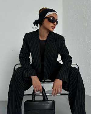 ЖЕНСКИЙ КОСТЮМ ДВОЙКА В РАЗМЕР ТКАНЬ МОСКВА ПОЛОСКА