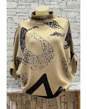 СВИТЕР ТКАНЬ 70% ХЛОПОК, 20% КАШЕМИР, 10% ЭЛАСТАН