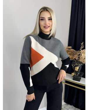 СВИТЕР ТКАНЬ 48% КАШЕМИР, 29% ШЕРСТЬ, 18% ХЛОПОК, 5% ЭЛАСТАН