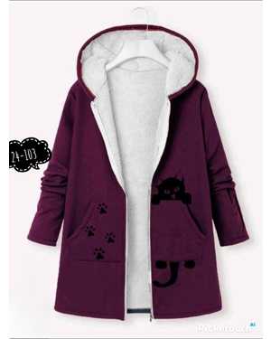 КАРДИГАН В РАЗМЕР ТКАНЬ ФЛИС С МЕХОМ