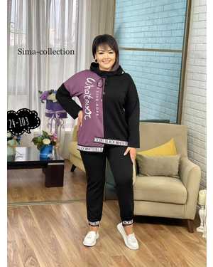 ЖЕНСКИЙ КОСТЮМ ДВОЙКА ТКАНЬ ТРИКОТАЖ