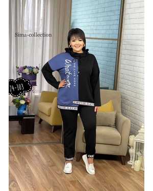 ЖЕНСКИЙ КОСТЮМ ДВОЙКА ТКАНЬ ТРИКОТАЖ