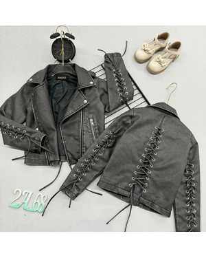 КУРТКА В РАЗМЕР ТКАНЬ КОЖАНЫЙ