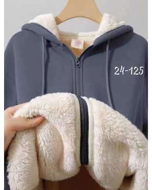 КОФТА ТКАНЬ ФЛИС С МЕХОМ