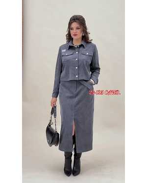 ЖЕНСКИЙ КОСТЮМ ДВОЙКА ТКАНЬ ВЕЛЬВЕТ