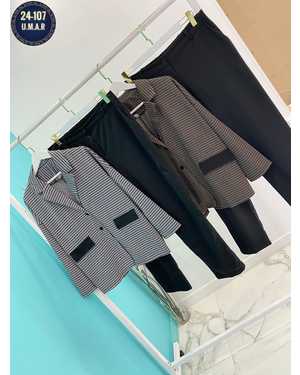 ЖЕНСКИЙ КОСТЮМ ДВОЙКА ТКАНЬ ТРИКОТАЖ ГУСИНЫЙЛАПА