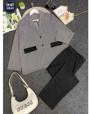 ЖЕНСКИЙ КОСТЮМ ДВОЙКА ТКАНЬ ТРИКОТАЖ ГУСИНЫЙЛАПА