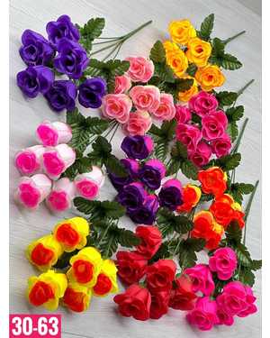 Искусственные цветы цена уп 20 букет Размер 1 букет: 6 голов, 36 см В Упаковка разный цвет