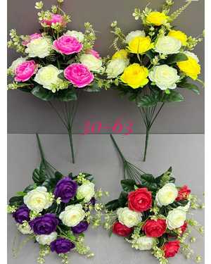 Искусственные цветы цена уп 10 букет Размер 1 букет: 11 голов, 50 см В Упаковка разный цвет