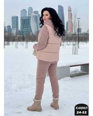 ЖЕНСКИЙ КОСТЮМ ДВОЙКА ТКАНЬ ДВОЙКА НА ФЛИСЕ