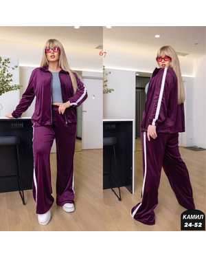 ЖЕНСКИЙ КОСТЮМ ДВОЙКА В РАЗМЕР ТКАНЬ ВЕЛЮР