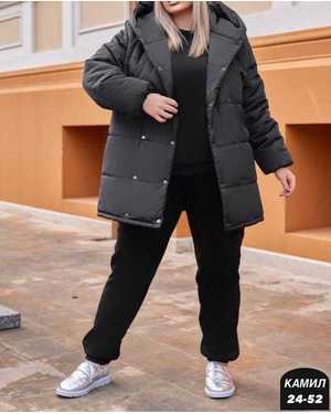 ТРОЙКА ТКАНЬ СИНТЕПОН С ПОДКЛАДКОЙ КОСТЮМ ФЛИС С НАЧЁСОМ