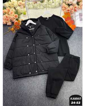 ТРОЙКА ТКАНЬ СИНТЕПОН С ПОДКЛАДКОЙ КОСТЮМ ФЛИС С НАЧЁСОМ